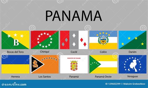 All Flags Of Provinces Of Panama Stock Illustration Illustration Of