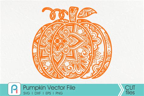 Pumpkin Mandala Svg, Pumpkin Svg, Mandala Svg, Pumpkin Dxf – Crella