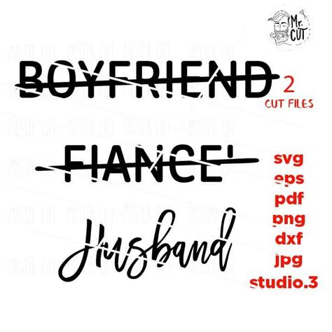 Girlfriend Fiancee Wife Svg Boyfriend Fiance Husband SVG PNG Dxf