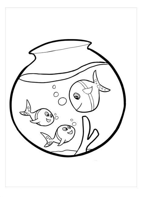 Tres Peces En El Acuario Para Colorear Imprimir E Dibujar