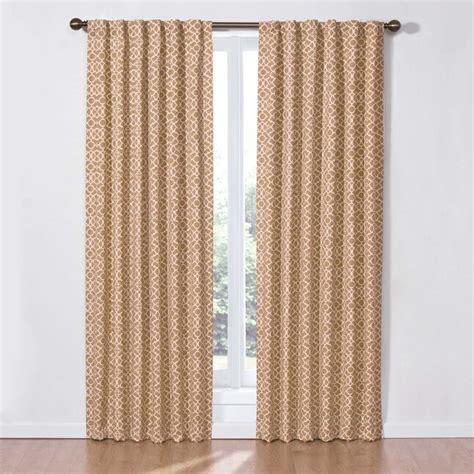 Waverly 84 In Cafe Cotton Back Tab Single Curtain Panel At