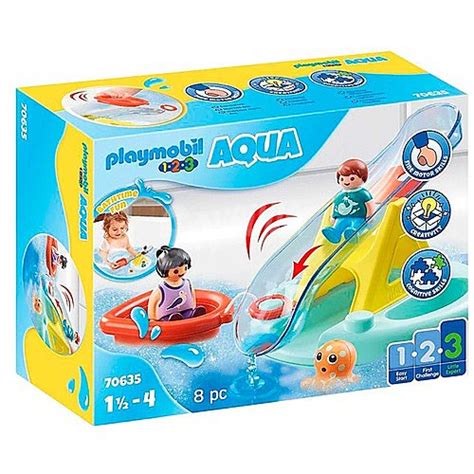 Playmobil Playmobil 123 Aqua Modelo Tobogán Acuático Con Figuras