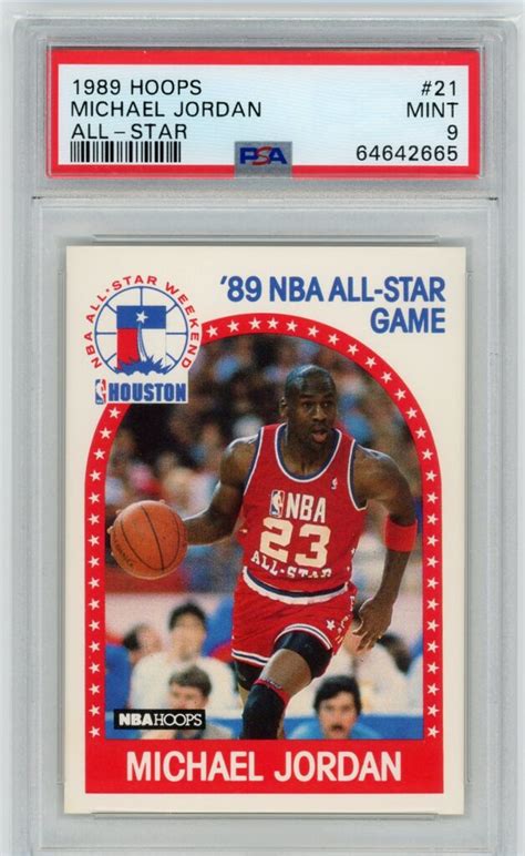 1989 Hoops Michael Jordan PSA 9 All Star 21 Mint Chicago Bulls HOF