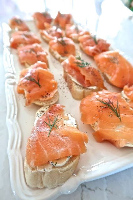 Scrumpdillyicious Smoked Salmon Canapés With Cream Cheese And Dill