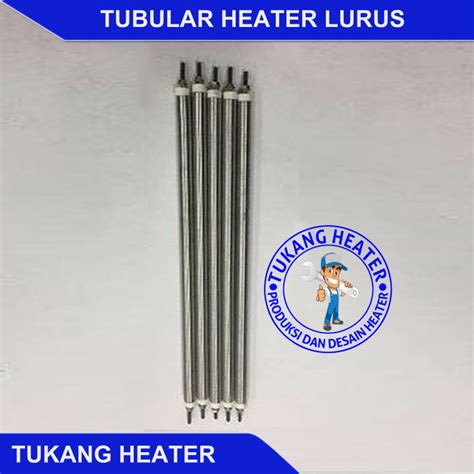 Heater Tubular pemanas Lurus Ø 8 mm x 1000 mm x 220 Volt x 1000 Watt