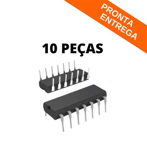 Kit 10 Peças Circuito Integrado DM74LS125AN DIP 14 PTH Circuitos