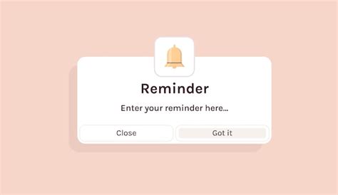 Premium Vector Reminder Notification Page With Floating Elements And