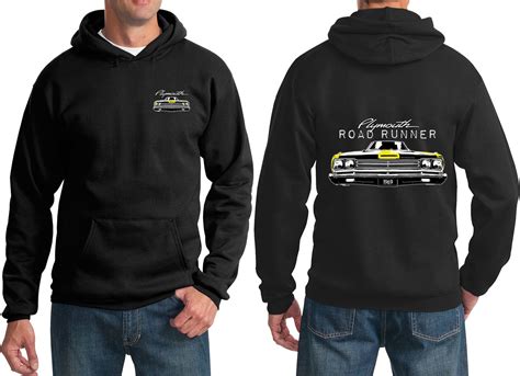 Dodge Yellow Plymouth Roadrunner Front And Back Hoodie Dodge Yellow