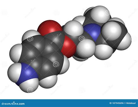 Procaine Molecule Is A Local Anesthetic Drug Structural Chemical