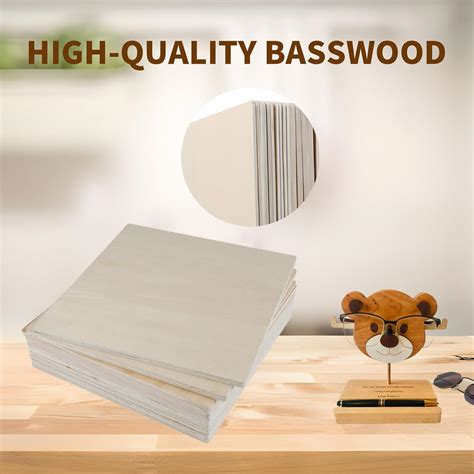 Creality Basswood Plywood Sheets 1 3 10mm 12 12 Unfinished Wood