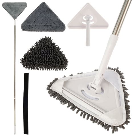 ODOMY Triangle Cleaning Mop With Long Handle Wall Cleaning Mop Wall Mop