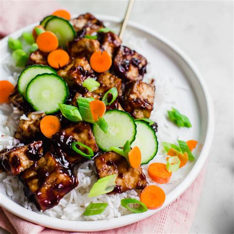 Crispy Tofu With A Blueberry Teriyaki Glaze California Giant Berry Farms