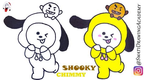 How to draw BT21 Chimmy / BT21 Shooky / BTS Jimin Persona Drawing in 2022 | Easy drawings for ...