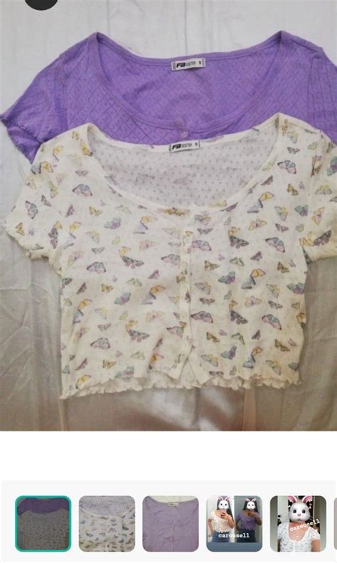 Butterfly crop top on Carousell