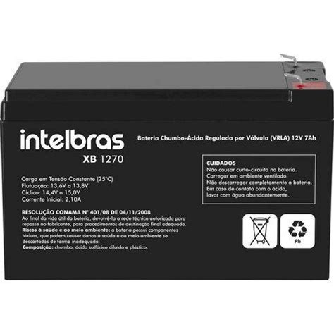 Bateria Intelbras Vrla V Ah Xb Preto Bivolt