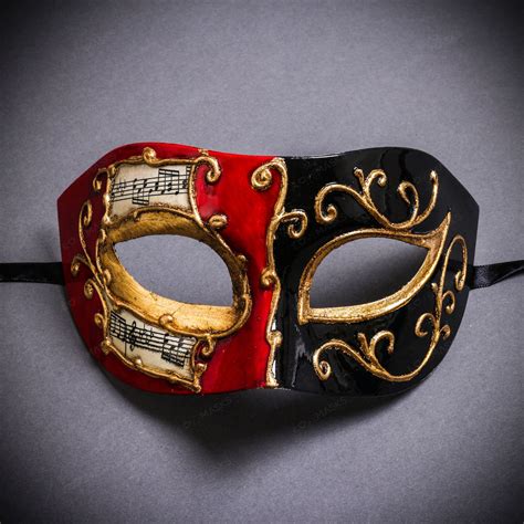 Unisex Musical Venetian Eye Mask Mardi Gras Masquerade for Party Ball Prom