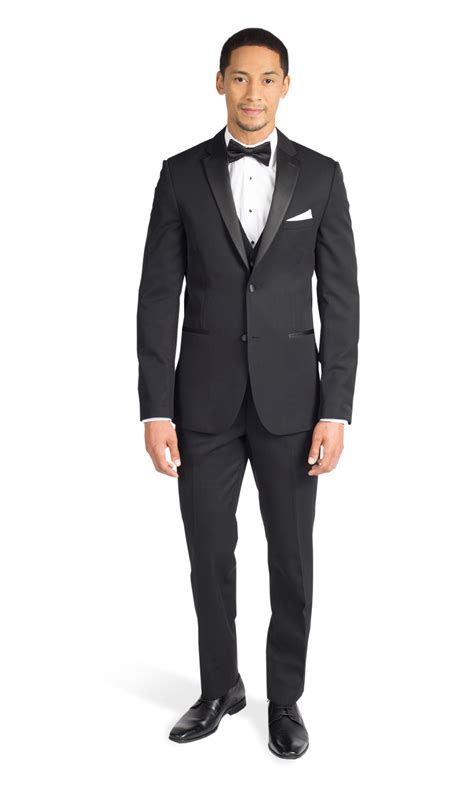 Black Michael Kors Notch Lapel Tuxedo Michael Kors Tuxedo All Black