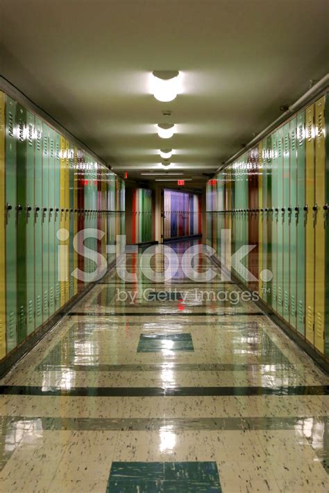 Hallway Lined With Lockers Stock Photo | Royalty-Free | FreeImages