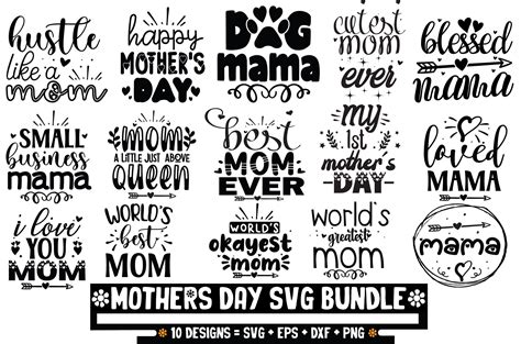 15 Mothers Day Svg Bundle Graphic By Design · Creative Fabrica