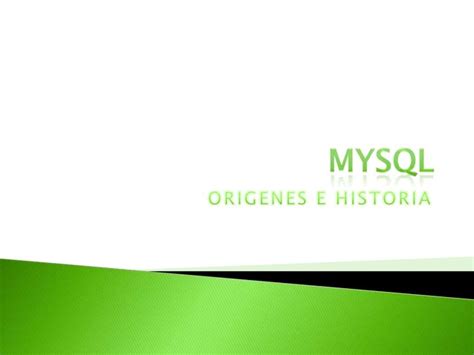 Historia De Mysql Ppt