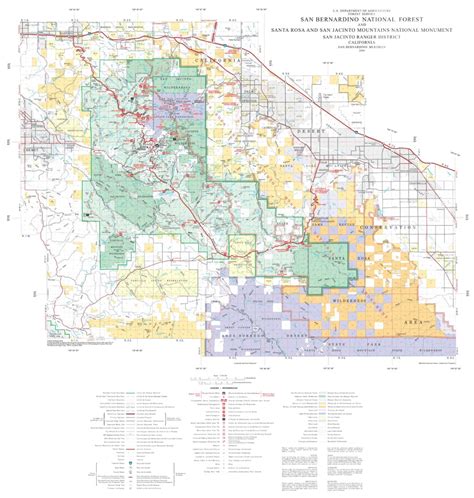 San Bernardino National Forest Visitor Map - South (2009) by US Forest ...