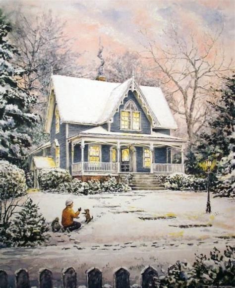 Winter house, Winter painting, Winter pictures