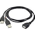 Amazon PNGKNYOCN 3 2 Feet USB Splitter Cable USB 2 0A Female To