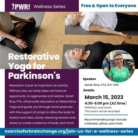 Restorative Yoga For Parkinsons PWR Virtual Experience