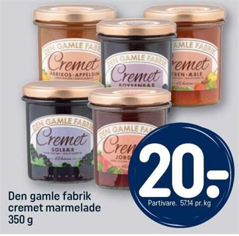 Den Gamle Fabrik Cremet Marmelade G Tilbud Hos Rema