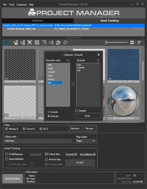 Project Manager Version 33525 Asset Tracking Kstudio 3ds Max