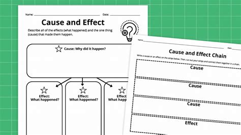 Cause And Effect Graphic Organizer Bundle Free Printables