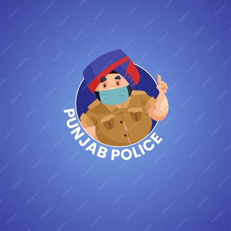 premium vector punjab police vector mascot logo template