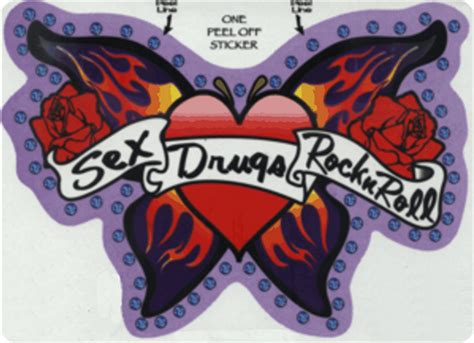 Sex Drugs And Rock N Roll 4 5 X 6 Sticker The Blacklight Zone