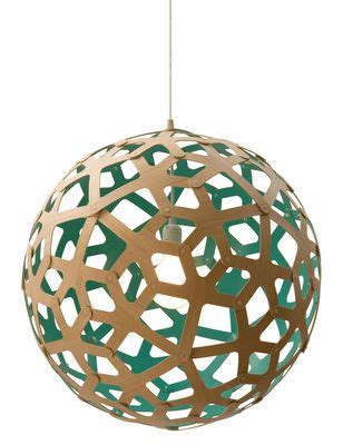 David Trubridge Coral Pendant Green Natural Wood Made In Design Uk