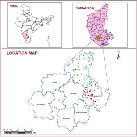 Location map showing study area of Hassan district 2.2.5 Total ...