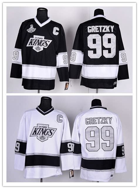 Wholesale Los Angeles Kings Hockey Jerseys 99 Wayne Gretzky Ccm White Black Throwback Authentic