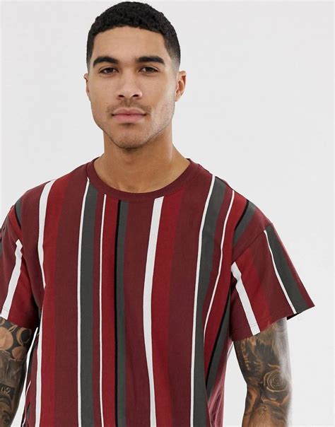 New Look Oversized Vertical Stripe T Shirt Asos