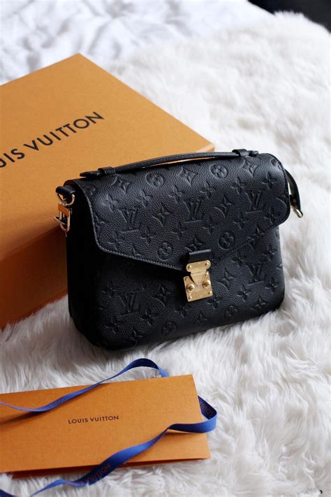 Louis Vuitton Pochette Metis In Black Monogram Empreinte Leather With Gold Hardware  With