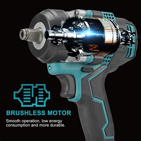 Socoje 588VF 420N M 18V 1 2 Brushless Electric Impact Wrench With One