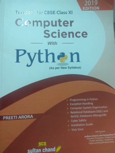 Computer Science With Python Text Book For Class 11 Sumita 57 Off