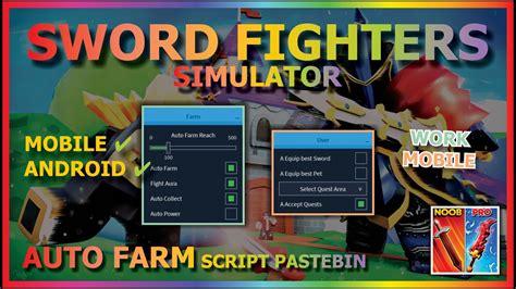 SWORD FIGHTERS SIMULATOR Script Mobile AUTO FARM AUTO COLLETCT AUTO