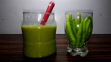 Hot Green Chilli Sauce Simple Easy Recipe Youtube