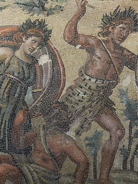 Roman Mosaic Pavement Depicting The Struggle Between Dionysos And The