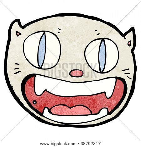 Crazy Cat Face Cartoon Vector & Photo | Bigstock