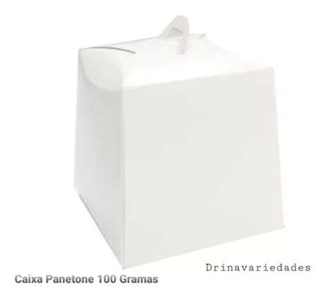 Caixa Para Panetone De Gramas Branca Ou Kraft Unid