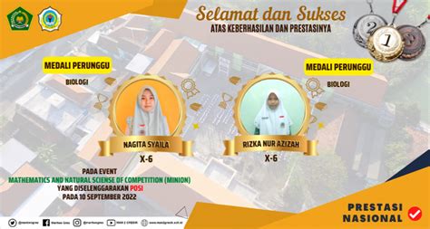 Duo Juara Dari Man Gresik Raih Medali Pada Mathematics And Natural