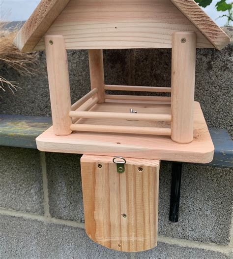 Wooden Bird Table For Small Garden Birds Fence Or Wall Etsy Uk