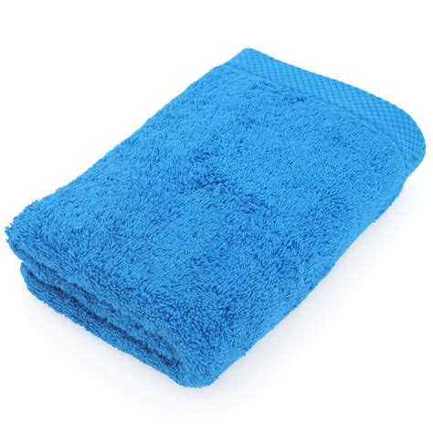 Serviette De Toilette X Cm Coton Uni Pure Bleu Turquoise Linnea