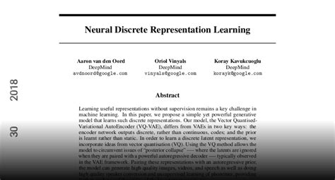 Paper Page Neural Discrete Representation Learning