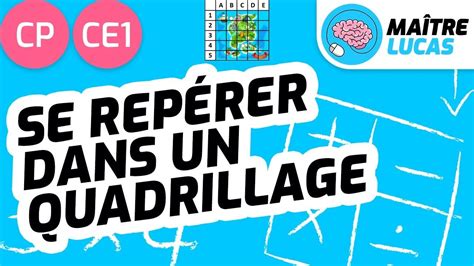 6 fiches pour Exercices Se repérer dans un quadrillage CP CE1 Maître